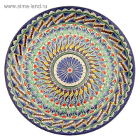 Ляган Риштанская Керамика "Узоры", 36 см, синий Ляган Риштанская Керамика "Узоры", 36 см, синий