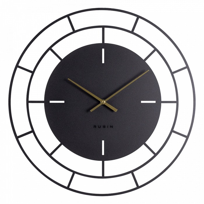 Часы настенные интерьерные из металла Часы настенные интерьерные из металла "Венеция", бесшумные, d-50 см, чёрные, АА