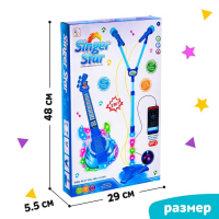Игрушка музыкальная гитара &laquo;Играй и пой&raquo;, с двойным микрофоном, звуковые эффекты