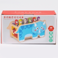 Детский логический центр двусторонний «Носорог» 2 в 1 (стучалка, крутилки) 24 × 10 × 14 см Детский логический центр двусторонний «Носорог» 2 в 1 (стучалка, крутилки) 24 × 10 × 14 см