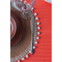 Салфетка сервировочная на стол Доляна &laquo;Африка&raquo;, 38&times;38 см, цвет белый