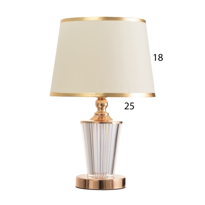 Лампа настольная Лампа настольная "Яйме" 1х40Вт Е27 1х3Вт LED золото 25х25х39см