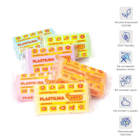 Пластилин на растительной основе 6 цветов, 300 г, JOVI, пастельная палитра. картон, ДЛЯ МАЛЫШЕЙ Пластилин на растительной основе 6 цветов, 300 г, JOVI, пастельная палитра. картон, ДЛЯ МАЛЫШЕЙ