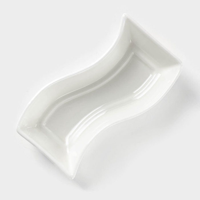 Блюдо фарфоровое Wilmax, 9,5&times;5,5 см, цвет белый