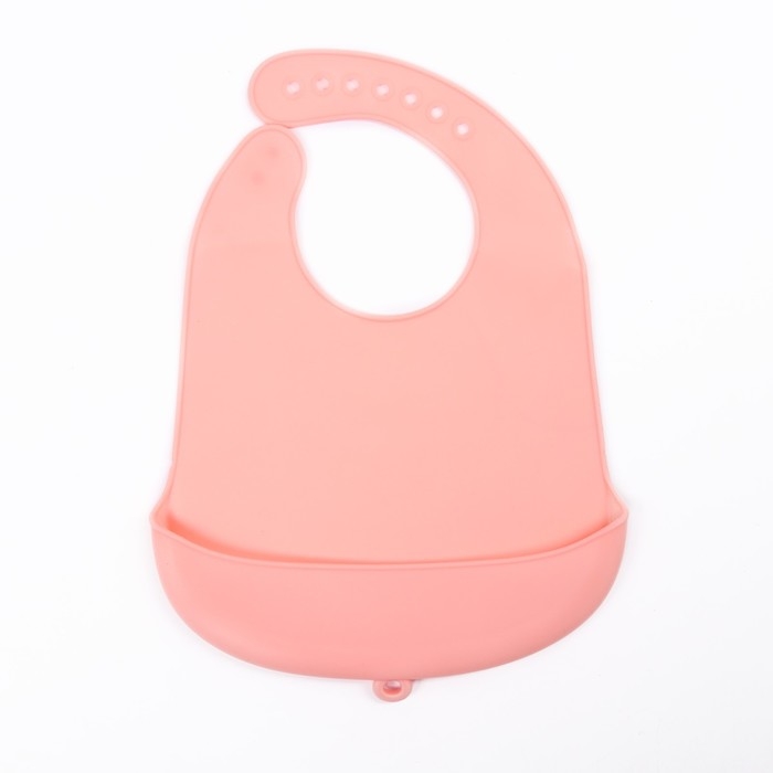 Нагрудник для кормления &laquo;Милашка&raquo; силиконовый с карманом, МИКС