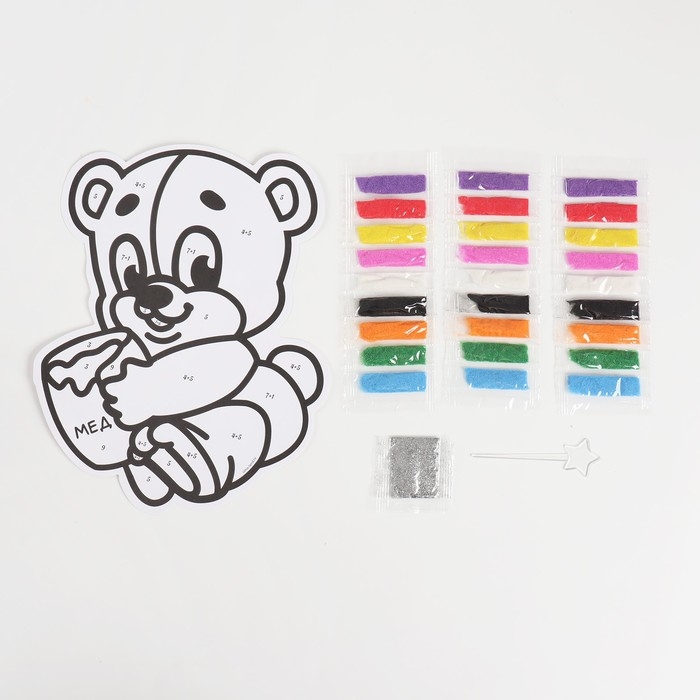 Фреска для самых маленьких &laquo;Мишка&raquo; + блёстки