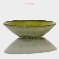 Салатник стеклянный Доляна &laquo;Киви&raquo;, 200 мл, 12&times;2,5 см, цвет зелёный