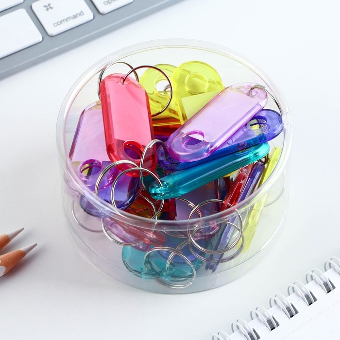 Брелок для ключей , набор &laquo;Геометрия&raquo; 24 шт, 3.5 х 8 см