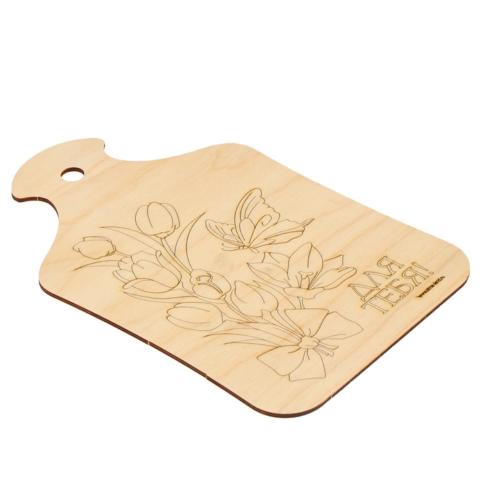 Доска для выжигания «Тюльпаны с бабочкой» Доска для выжигания «Тюльпаны с бабочкой»