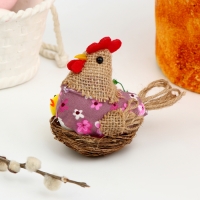 Декор пасхальный &laquo;Курочка с цыпленком&raquo; 9 &times; 9 &times; 9 см