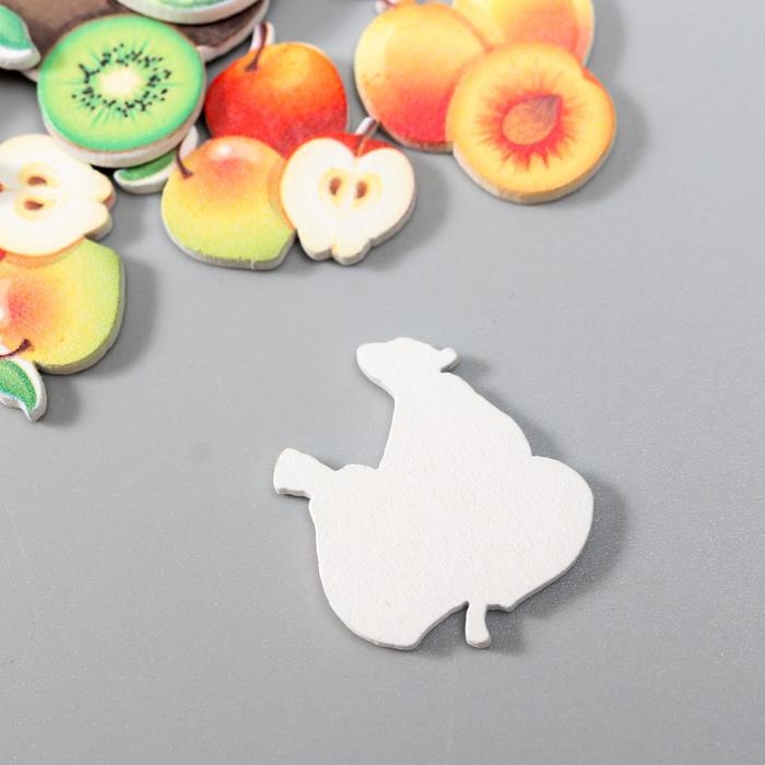 Декор для творчества дерево Декор для творчества дерево "Фрукты" набор 10 шт 2х2,2 см