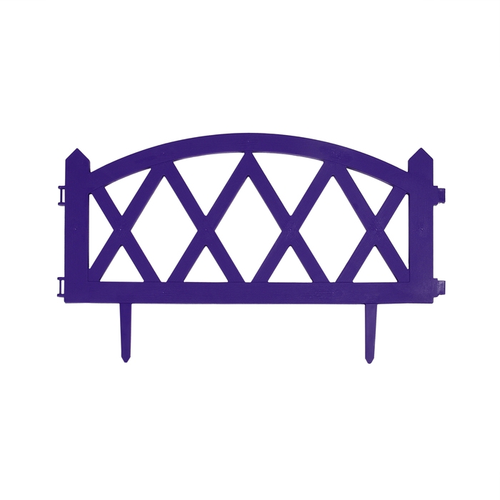 Ограждение декоративное, 35 &times; 220 см, 4 секций, пластик, сиреневое, MODERN, Greengo