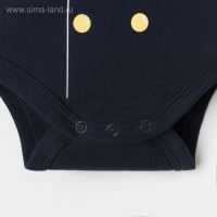 Боди Крошка Я "Капитан", рост 68-74 см, (р-р24), синий Боди Крошка Я "Капитан", рост 68-74 см, (р-р24), синий