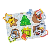 Развивающая игра по методике &laquo;Монтессори.Новогодние фигуры&raquo;