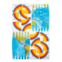 Конструктор пазл &laquo;Глобус&raquo;, 3D модель, диаметр 22 см, 71 элемент