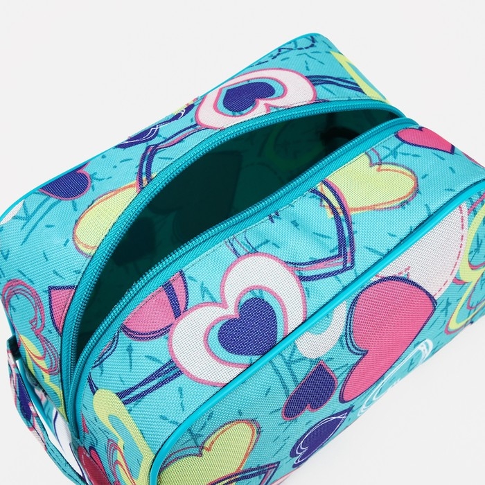 Косметичка на молнии, цвет бирюзовый Косметичка на молнии, цвет бирюзовый