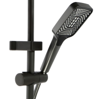 Душевая система ZEIN Z3685, верхняя и ручная лейка, ПВХ шланг, гигиенический набор, графит Душевая система ZEIN Z3685, верхняя и ручная лейка, ПВХ шланг, гигиенический набор, графит