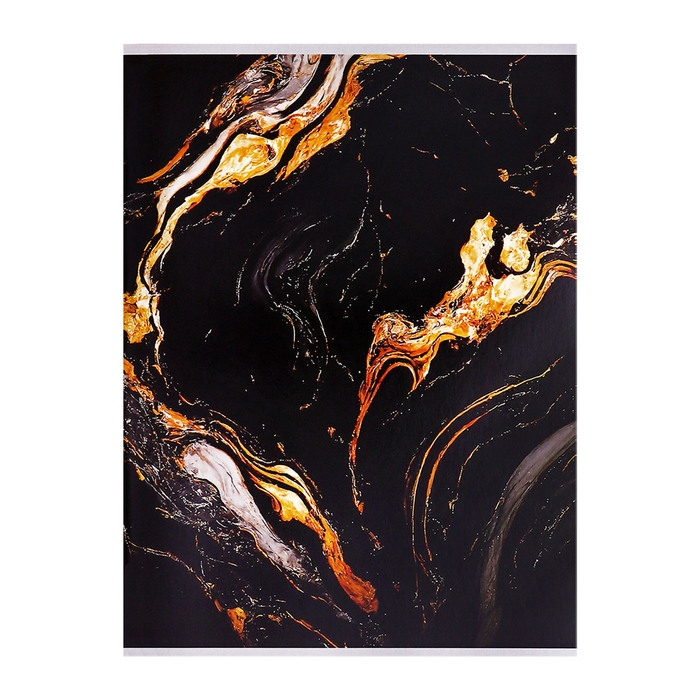 Тетрадь А4 80 листов в клетку Calligrata Тетрадь А4 80 листов в клетку Calligrata "Мрамор чёрный с золотым", обложка мелованный картон, глянцевая ламинация, блок офсет