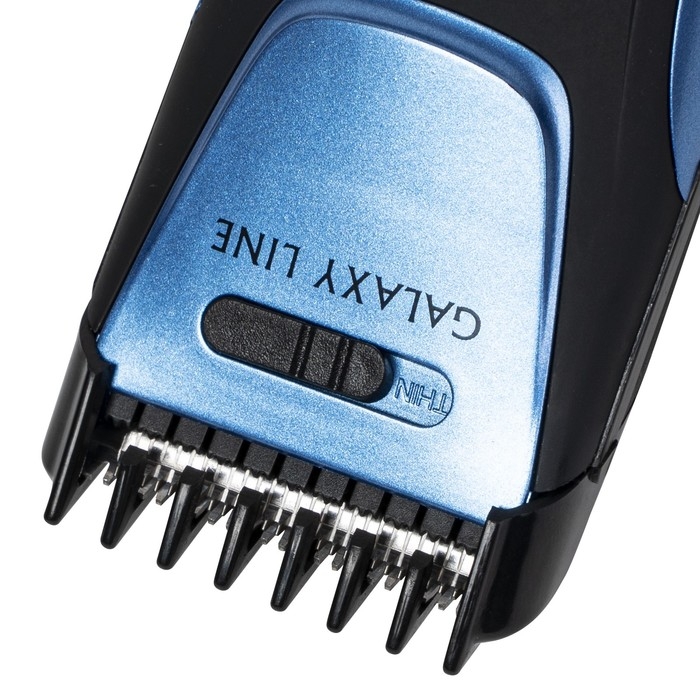 Машинка для стрижки Galaxy LINE GL 4166, 3 Вт, 1-14.5 мм, нерж.сталь, 220 В, чёрно-голубая Машинка для стрижки Galaxy LINE GL 4166, 3 Вт, 1-14.5 мм, нерж.сталь, 220 В, чёрно-голубая