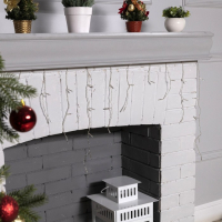 Гирлянда &laquo;Бахрома&raquo; 3 &times; 0.5 м, IP20, прозрачная нить, 80 LED, свечение синее, 8 режимов, 220 В