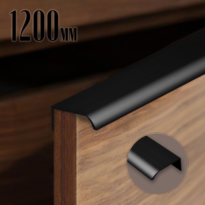 Ручка торцевая CAPPIO RT002BL, L=1200 мм, м/о 960 мм, цвет черный Ручка торцевая CAPPIO RT002BL, L=1200 мм, м/о 960 мм, цвет черный