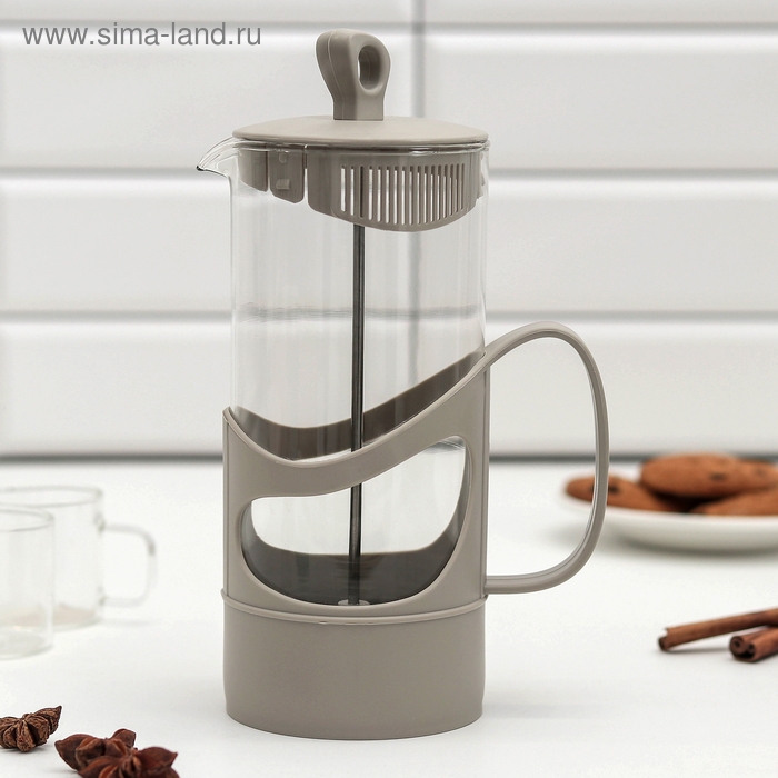 Френч-пресс &laquo;Арабика&raquo;, 1 л, цвет серый