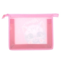 Папка для тетрадей А5, 190 х 230 х 50 мм, молния сверху, пластиковая, Calligrata "Котик"