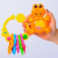 Набор погремушек &laquo;Лягушка и гусеничка - цепочка&raquo;, 2 шт., Крошка