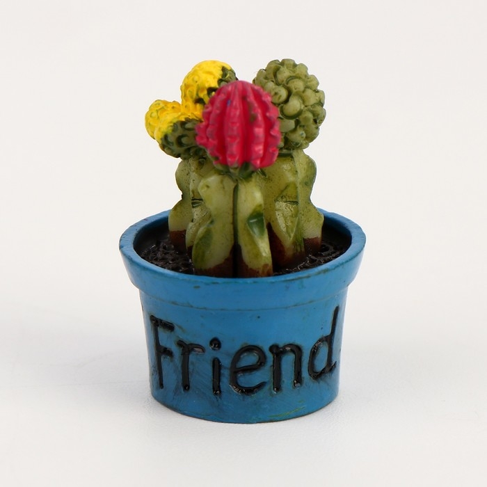 Миниатюра кукольная &laquo;Кактус в горшочке&raquo;, набор 2 шт., размер 1 шт. &mdash; 1,7 &times; 2,5 &times; 1,7 см