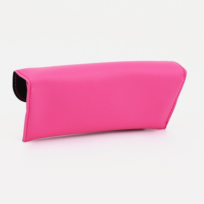 Футляр для очков на кнопке, длина 17 см, цвет розовый Футляр для очков на кнопке, длина 17 см, цвет розовый