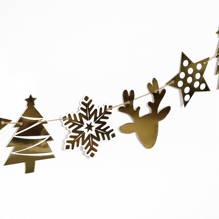 Гирлянда &laquo;Новый год&raquo;, 230 см, цвет золотой