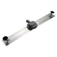 Трап ZEIN engr, c флaнцeм свободного вращ 360&deg;, 7*90 см, d=40/50 мм, нерж сталь, сатин