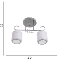 Люстра "Алета" 2х40Вт Е27 Хром МОДЕЛЬ: 2800430 Люстра "Алета" 2х40Вт Е27 Хром МОДЕЛЬ: 2800430