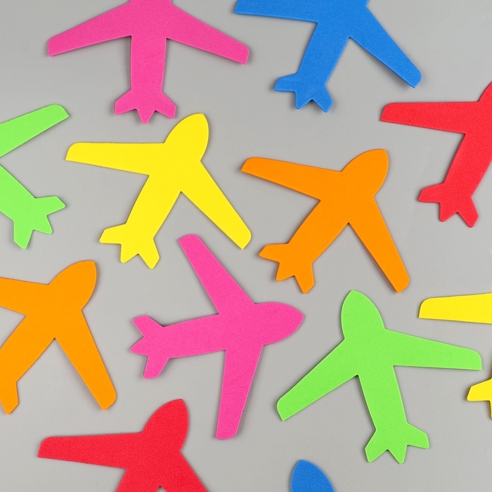Набор фигурок из EVA Набор фигурок из EVA "Самолет", 12 шт, цвет МИКС