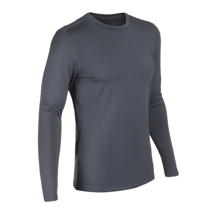Рашгард мужской с дл. рукавом, базовый, размер XXL (54), цвет серый