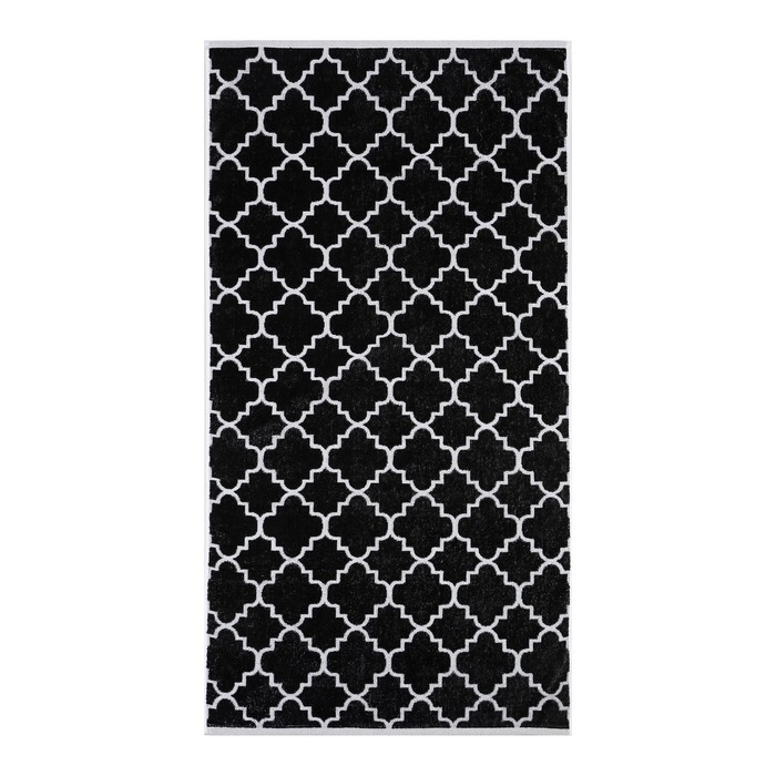 Полотенце махровое Этель "Ornament" чёрный, 70х130 см, 100% хлопок, 420 гр/м2