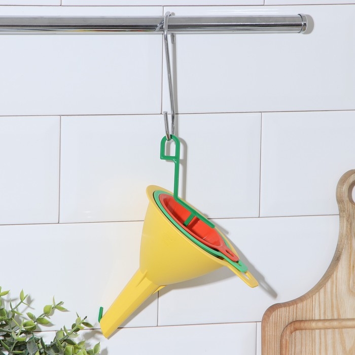 Воронки на подвеске Комфорт Плюс, набор 3 шт, цвет МИКС Воронки на подвеске Комфорт Плюс, набор 3 шт, цвет МИКС