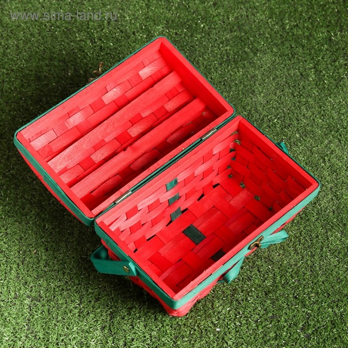 Сундук &laquo;Рождественский&raquo;, с ручкой, 27&times;16&times;21 см, шпон