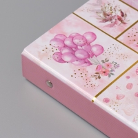 Фотоальбом 25 листов (наклейки+кольца) "Сладости. Нежность" тиснение золото 19х27х3 см Фотоальбом 25 листов (наклейки+кольца) "Сладости. Нежность" тиснение золото 19х27х3 см