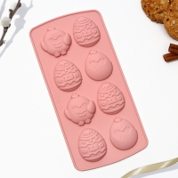 Силиконовая форма для выпечки «Цыплята», 10.6 х 20.7 см. Силиконовая форма для выпечки «Цыплята», 10.6 х 20.7 см.