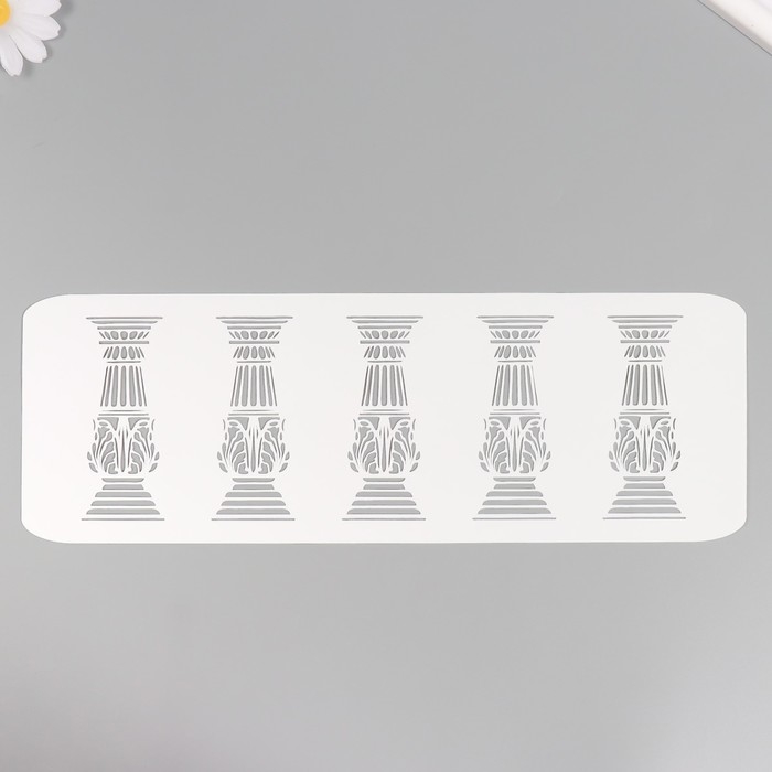 Трафарет бордюрный пластиковый "Колонны", 11х32 см