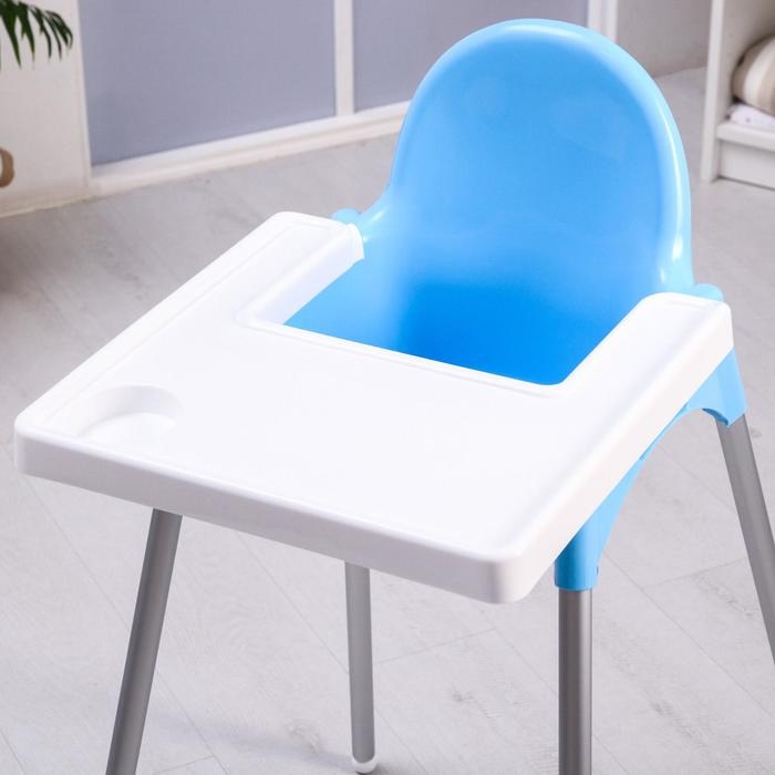 Стульчик для кормления пластиковый, цвет голубой Стульчик для кормления пластиковый, цвет голубой