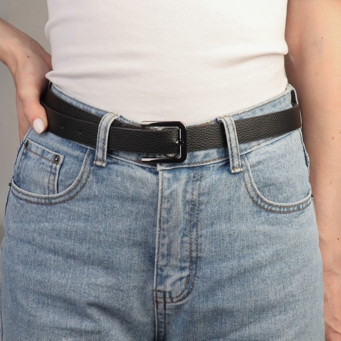 Пряжка для ремня, 4 &times; 4,4 см, 30 мм, цвет чёрный никель