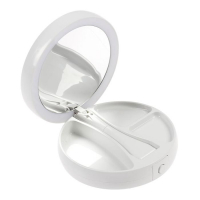 Зеркало Luazon KZ-09, подсветка, настольное, 30 × 16 × 16 см, увеличение х 10, USB, белое Зеркало Luazon KZ-09, подсветка, настольное, 30 × 16 × 16 см, увеличение х 10, USB, белое