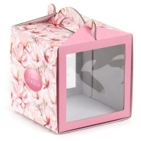 Коробка кондитерская с окном, сундук, &laquo;Самой нежной&raquo;, 20 х 20 х 20 см