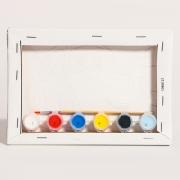 Картина по номерам для детей &laquo;Машинка в поле&raquo;, 21 х 15 см