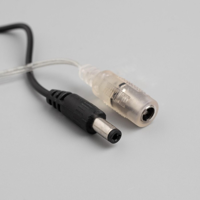 Гирлянда &laquo;Мишура&raquo; 6 м роса, IP20, серебристая нить, 480 LED, свечение белое, 12 В