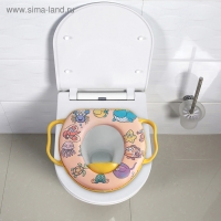 Сиденье для унитаза детское с ручками Доляна &laquo;Зверюшки&raquo;, 30&times;36 см