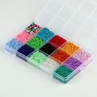 Набор для создания украшений, 15 цветов, размер 1 штуки: 3 мм., леска, ножницы Набор для создания украшений, 15 цветов, размер 1 штуки: 3 мм., леска, ножницы