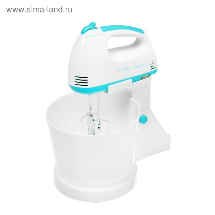 Миксер HOMESTAR HS-2006, стационарный, 150 Вт, 2 л, 7 скоростей, бело-бирюзовый Миксер HOMESTAR HS-2006, стационарный, 150 Вт, 2 л, 7 скоростей, бело-бирюзовый
